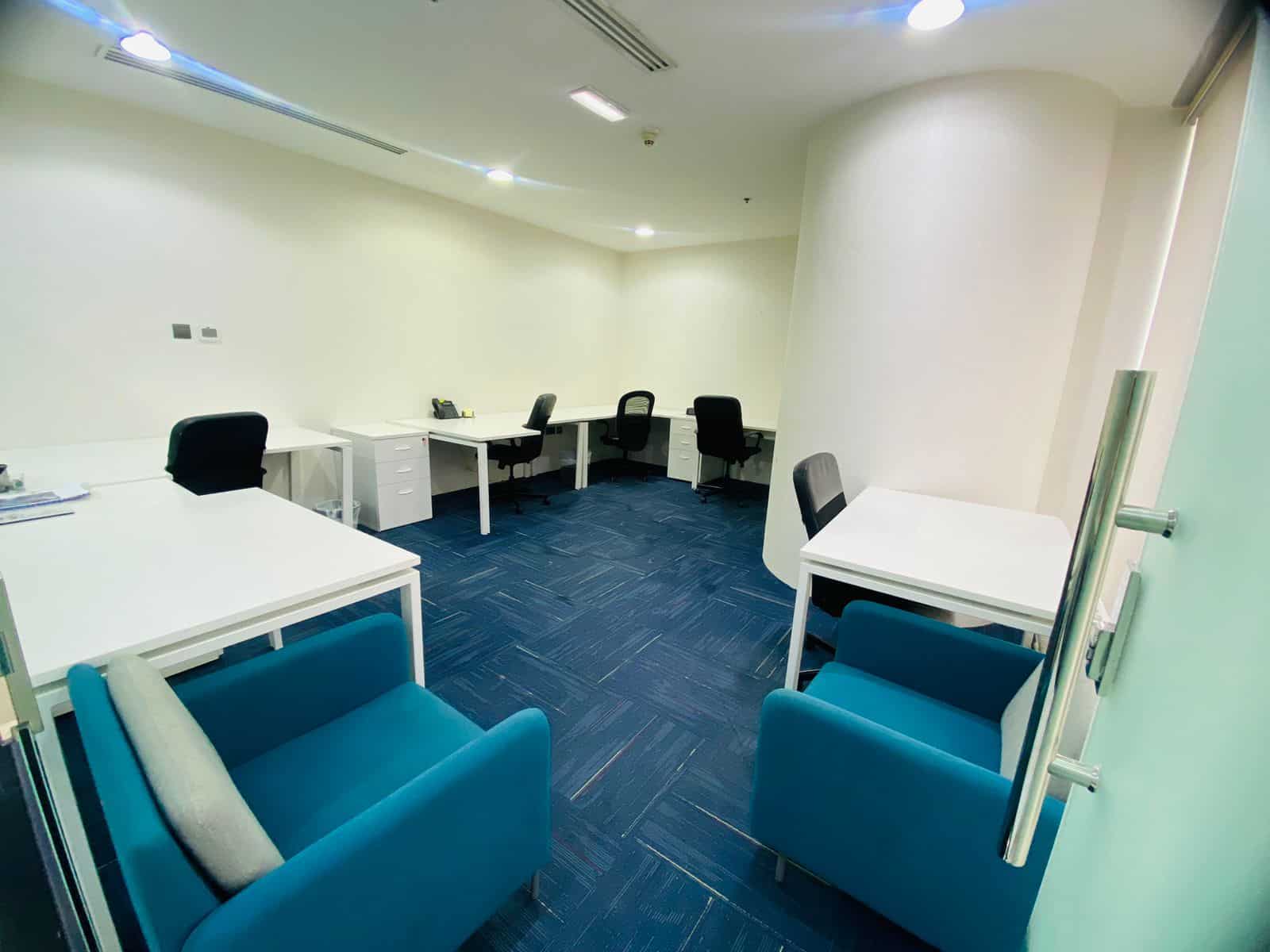 Bright, professional office environment in Dubai's Nextspace coworking space, ideal for startups and entrepreneurs.