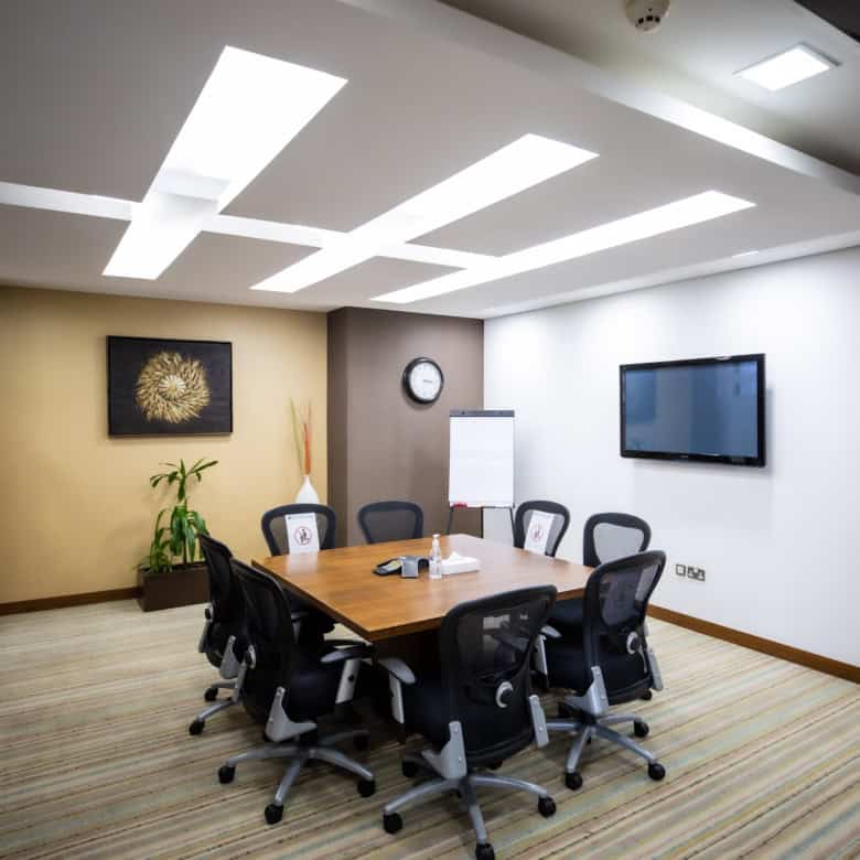 Bright, professional workspace in Dubai for meetings, collaboration, and remote work.