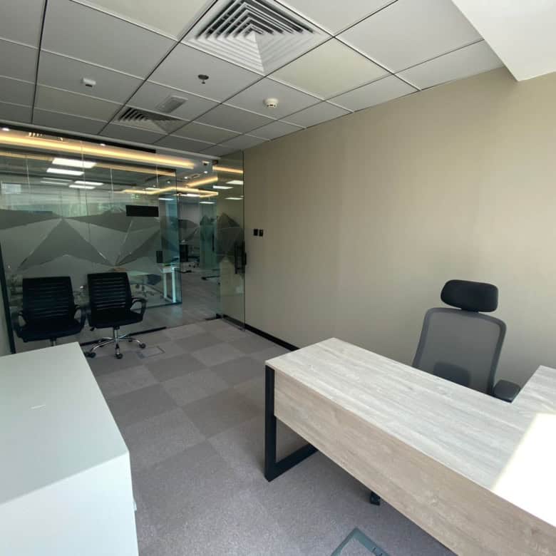 Bright, professional office environment in Dubai for startups and remote teams at Nextspace UAE.