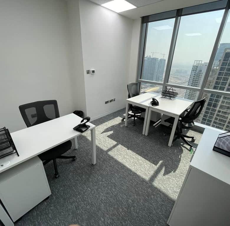 Modern coworking space in Dubai, UAE with private offices and meeting rooms. Flexible workspace solutions for professionals.