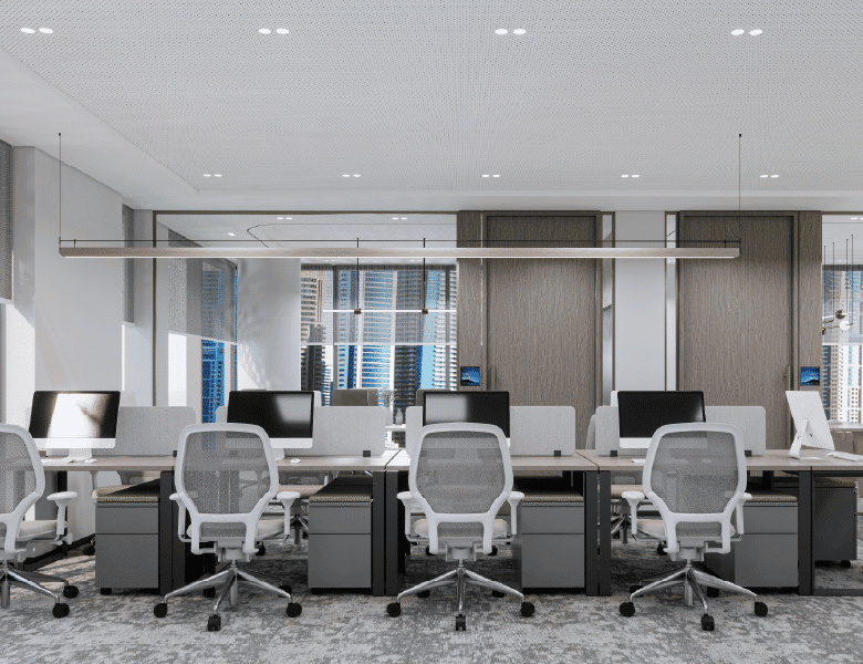 Bright, professional office environment in Nextspace UAE.