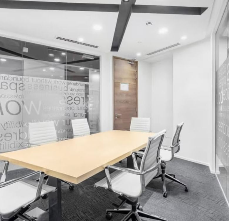 Modern coworking office space in Dubai UAE with private meeting rooms and high-speed internet.