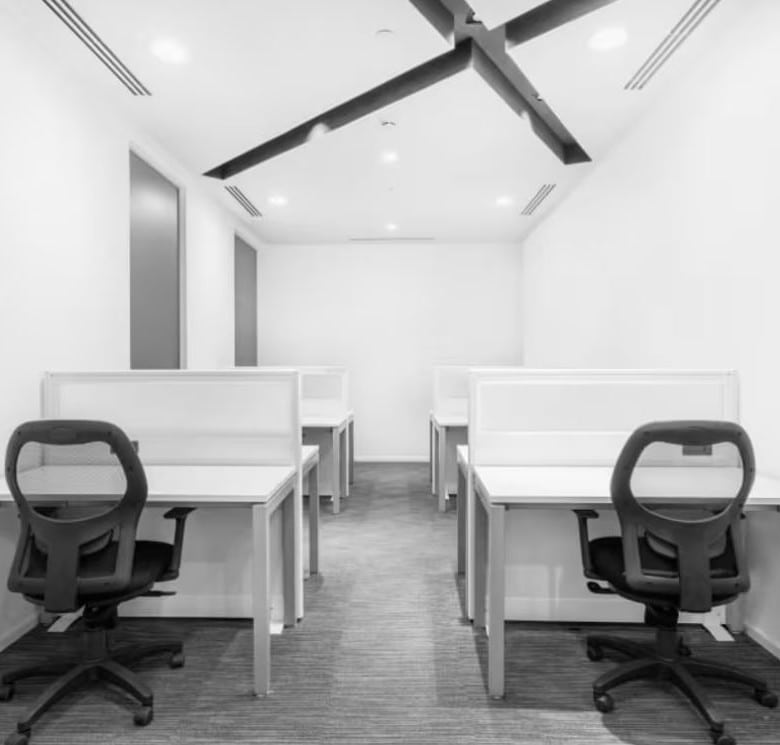 Clean, professional office environment in UAE coworking space.