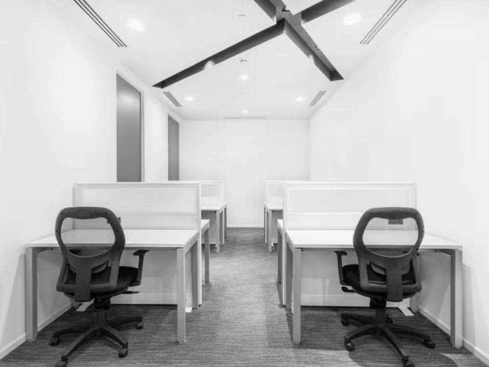 Clean, professional office environment in UAE coworking space.