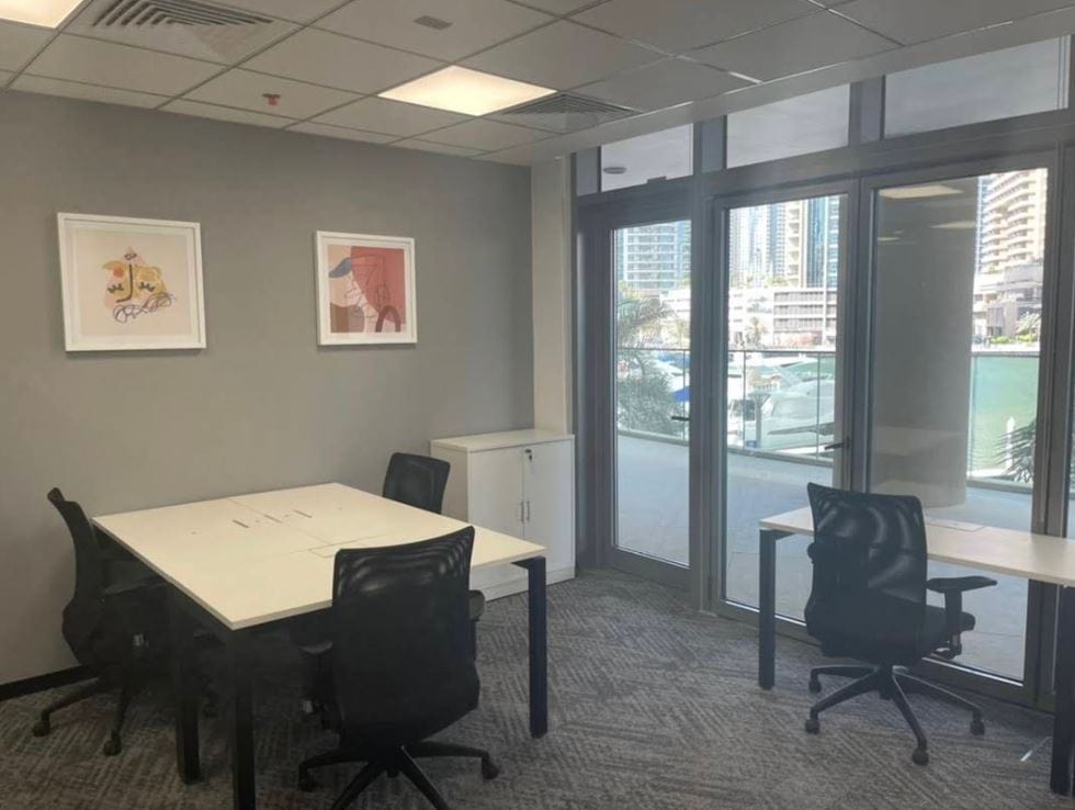 Modern coworking space in Dubai UAE.