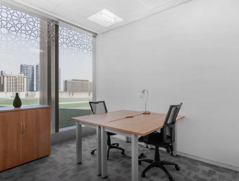 Bright, professional office with city views at Nextspace UAE.