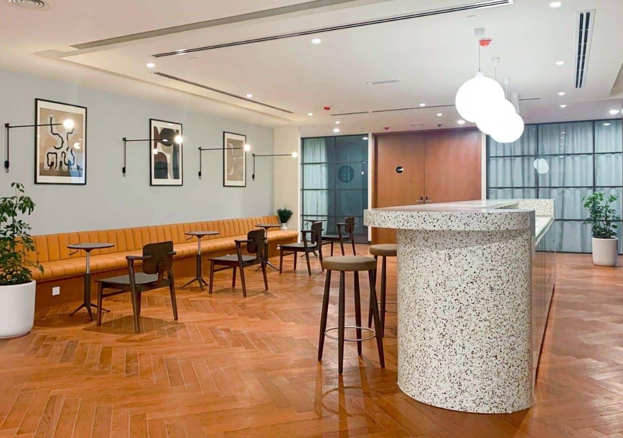 Bright and stylish workspace with contemporary design, perfect for networking and productivity at Nextspace UAE.