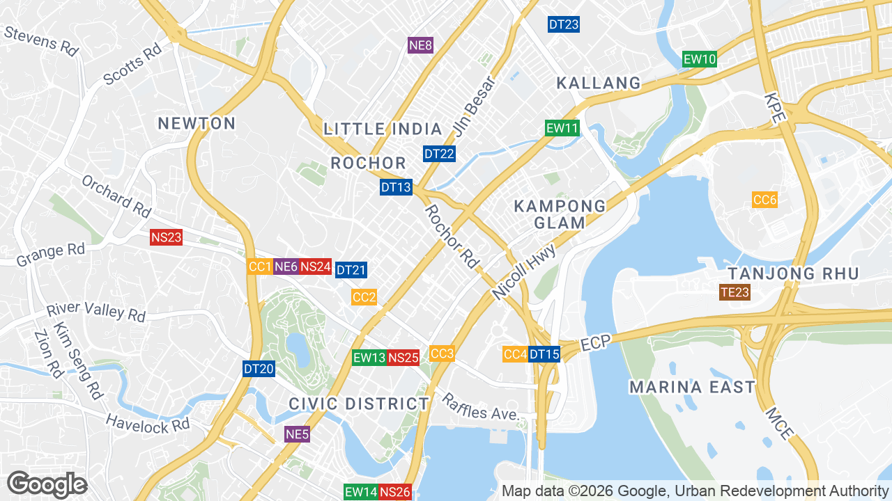 Map showing where 230 Victoria Street, Bugis, Singapore is