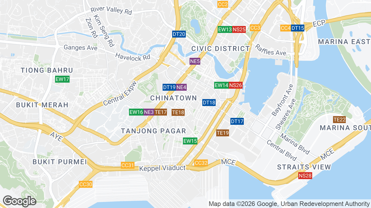 Map showing where 269 South Bridge Road, Chinatown, Singapore is