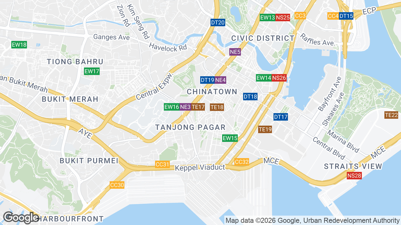 Map showing where 3 Teck Lim, Chinatown, Singapore is