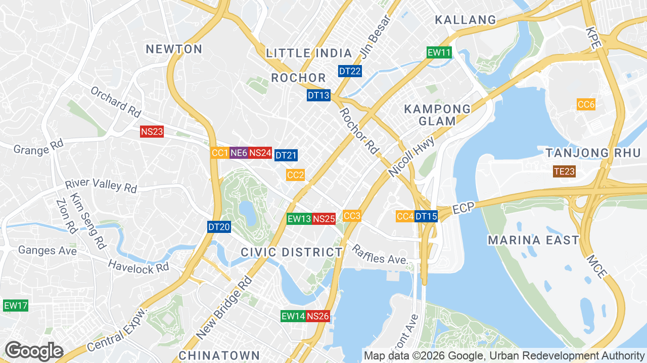 Map showing where 331 Odeon Towers, Bugis, Singapore is