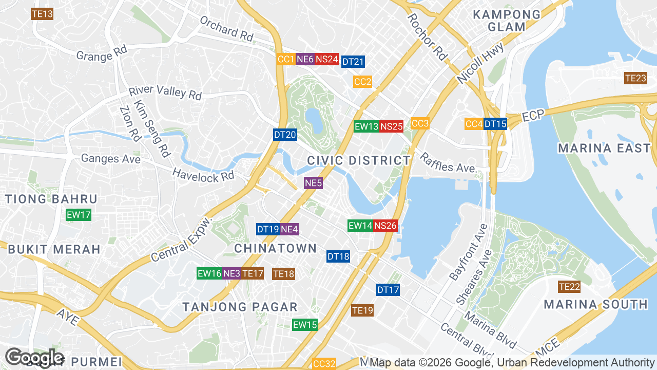 Map showing where The Hive Carpenter, Clarke Quay, Singapore is
