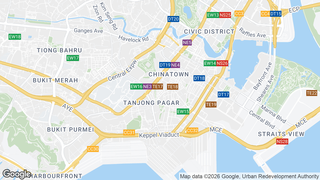 Map showing where 5 Teck Lim, Chinatown, Singapore is