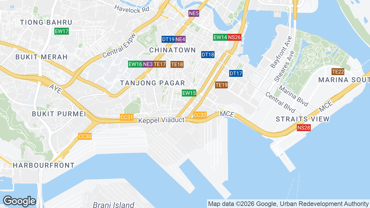 Map showing where 60 Anson Road, Tanjong Pagar, Singapore is