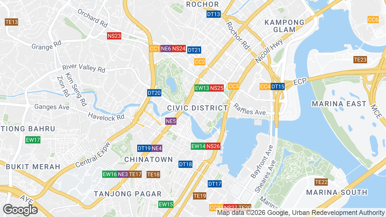 Map showing where 75 High Street, City Hall, Singapore is