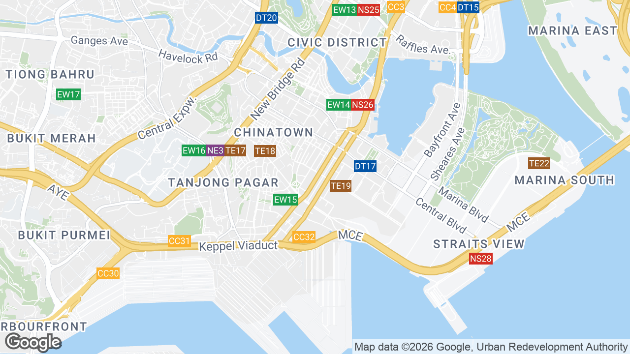 Map showing where 77 Robinson Road, Raffles Place, Singapore is