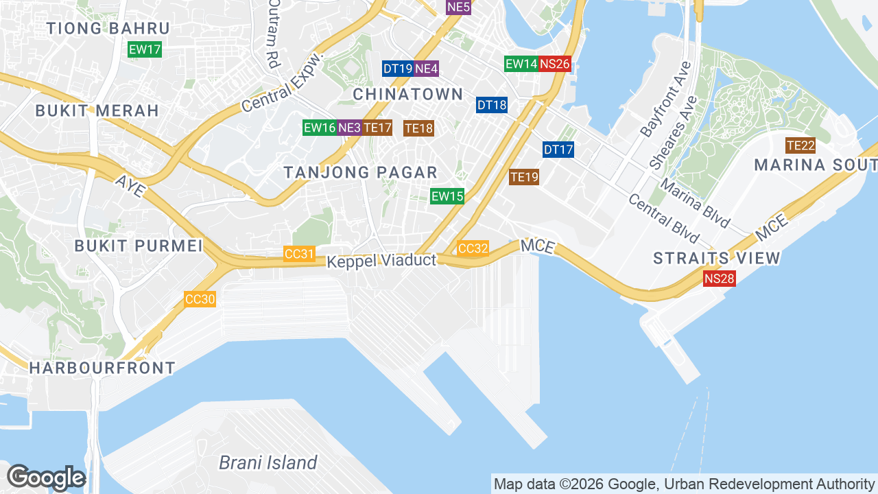 Map showing where 78 Shenton Way, Tanjong Pagar, Singapore is