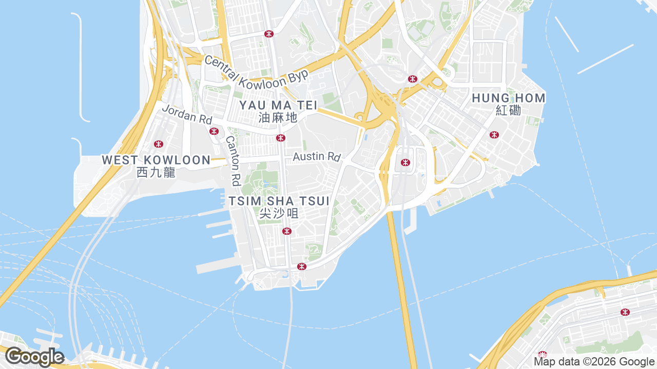 Map showing where 8 Observatory Road, Tsim Sha Tsui, Hong Kong is
