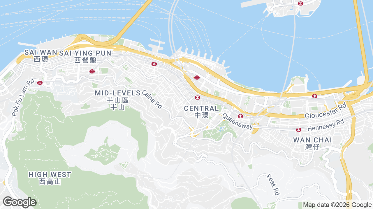 Map showing where 8 Wyndham Street, Central, Hong Kong is