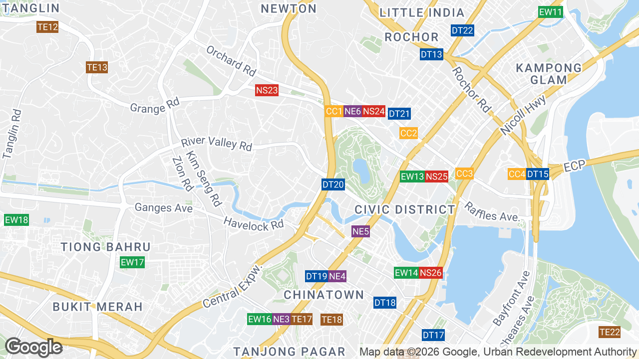 Map showing where 83 Clemenceau Road City Hall, City Hall, Singapore is