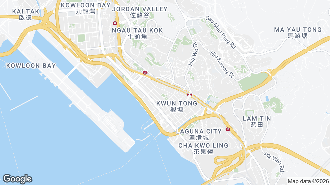 Map showing where AIA Kowloon Tower, Kwun Tong, Hong Kong is