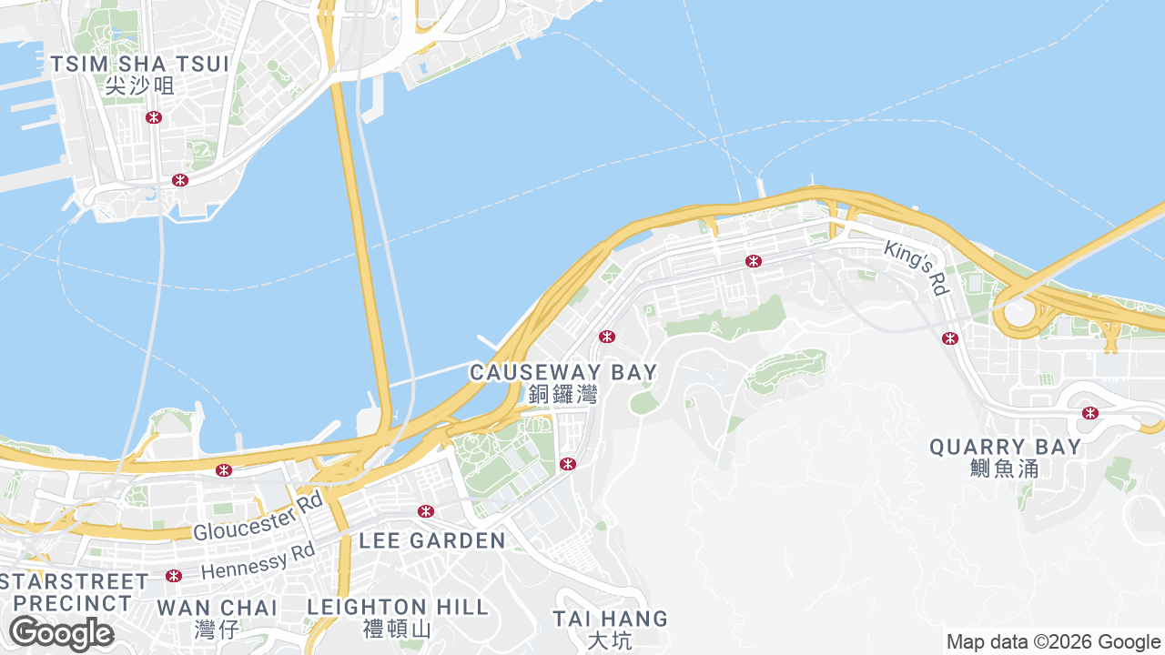 Map showing where AIA Tower, North Point, Hong Kong is