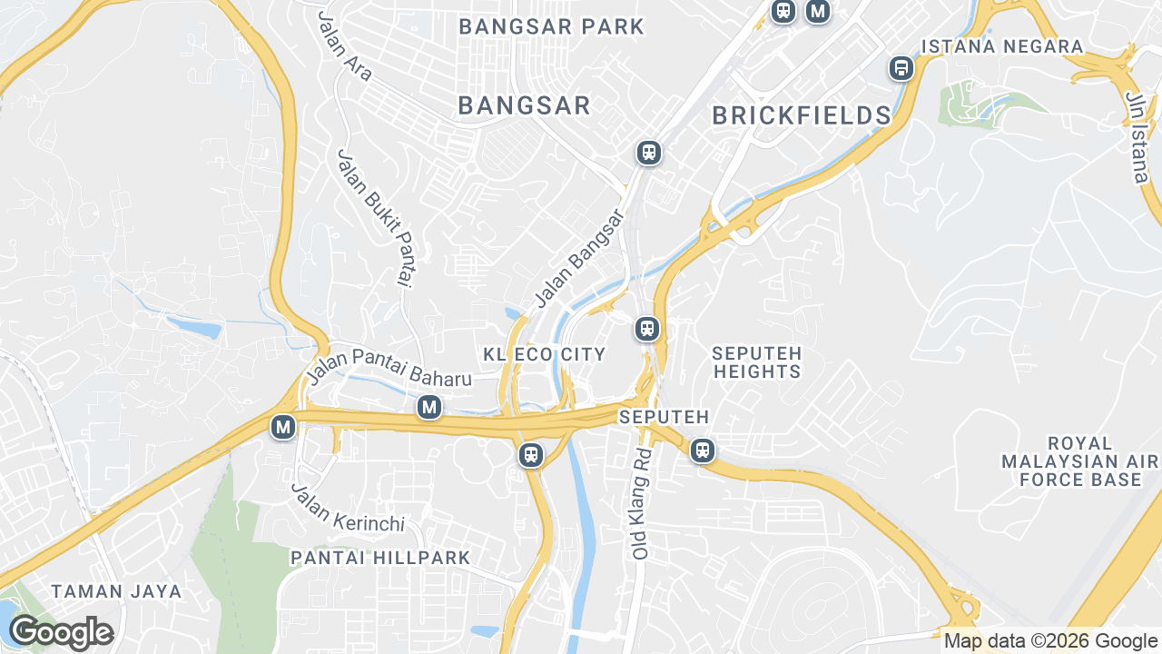 Map showing where The Gardens North Tower, Mid Valley & KL Eco City, Kuala Lumpur is