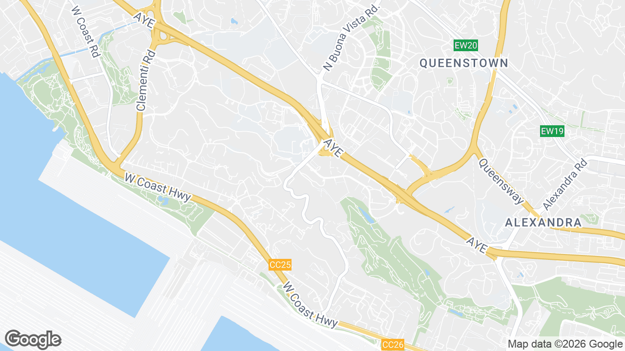 Map showing where Ascent Science Park, Holland Village, Singapore is