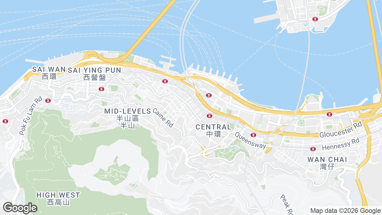Map showing where Asia Standard Tower, Central, Hong Kong is