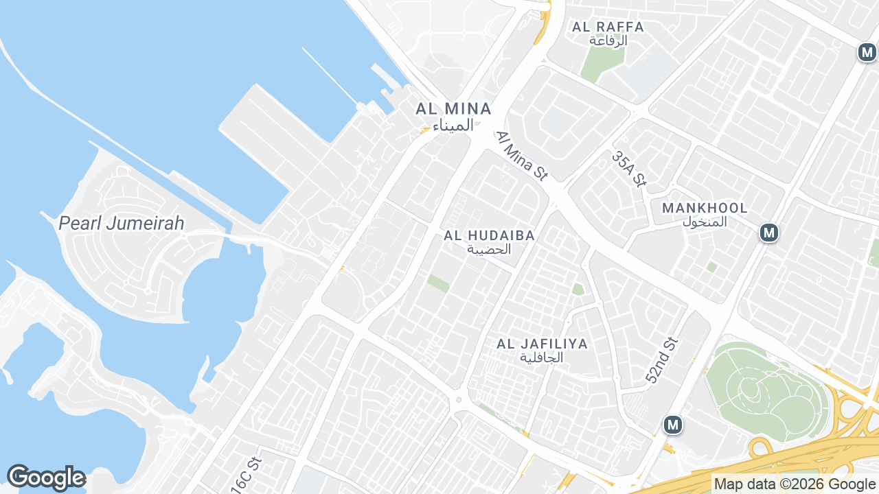 Map showing where Al Hubaida Mall 2, Sheikh Zayed Road & DWTC, Dubai is