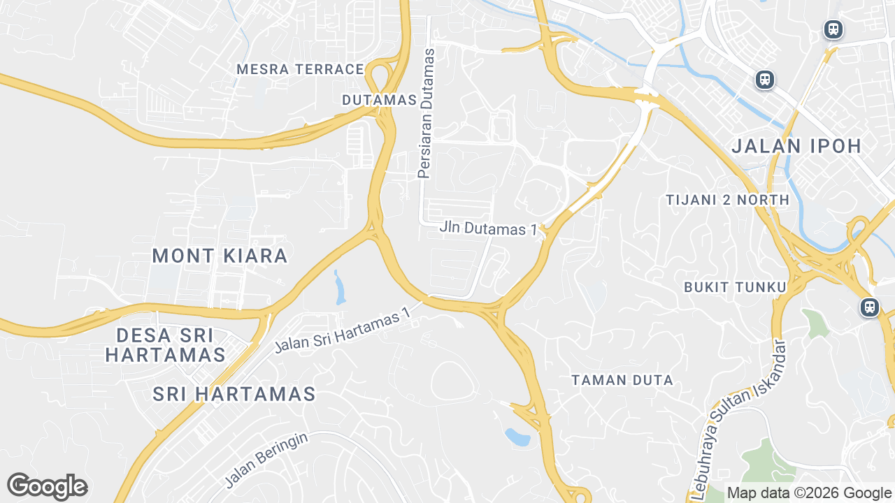 Map showing where 1 Mont Kiara, Mont Kiara & Hartamas, Kuala Lumpur is