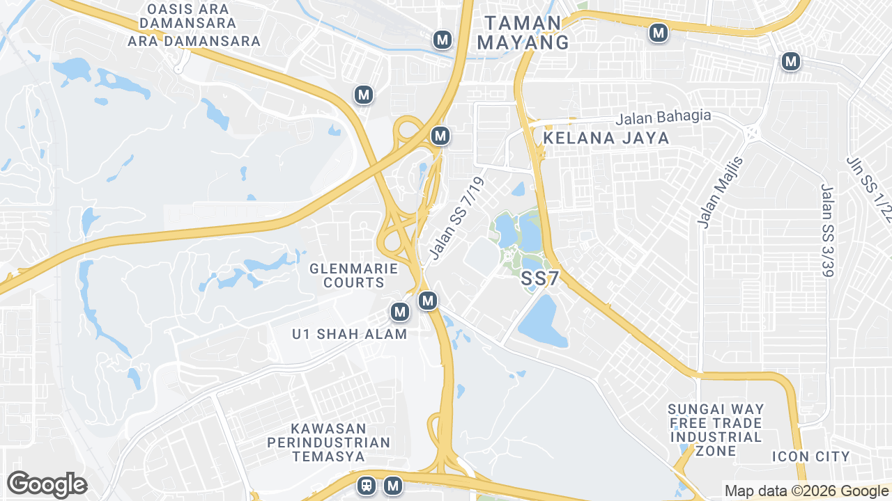 Map showing where Kelana Centre Point, Petaling Jaya & Selangor, Kuala Lumpur is