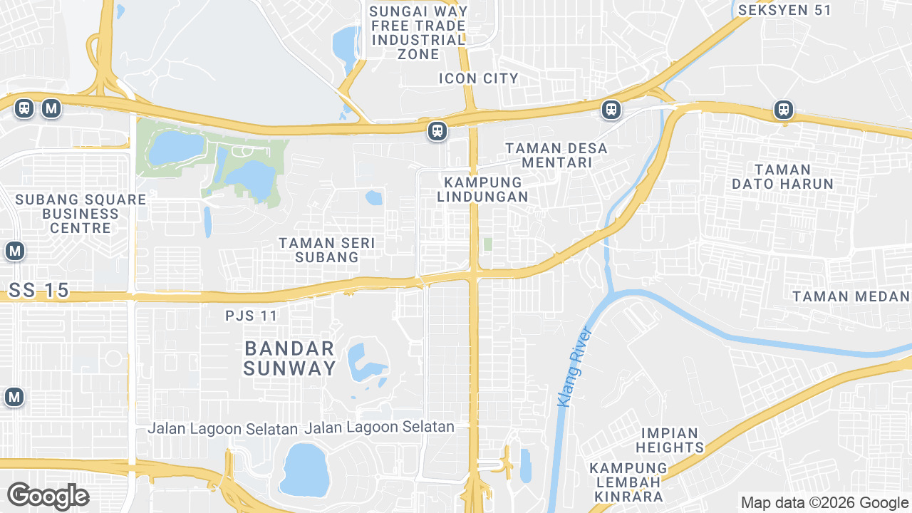 Map showing where Mentari Business Park, Petaling Jaya & Selangor, Kuala Lumpur is