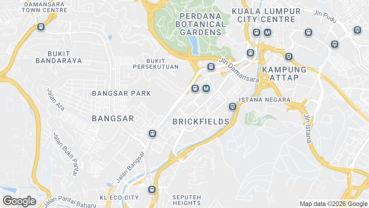 Map showing where Plaza Sentral, KL Sentral, Kuala Lumpur is