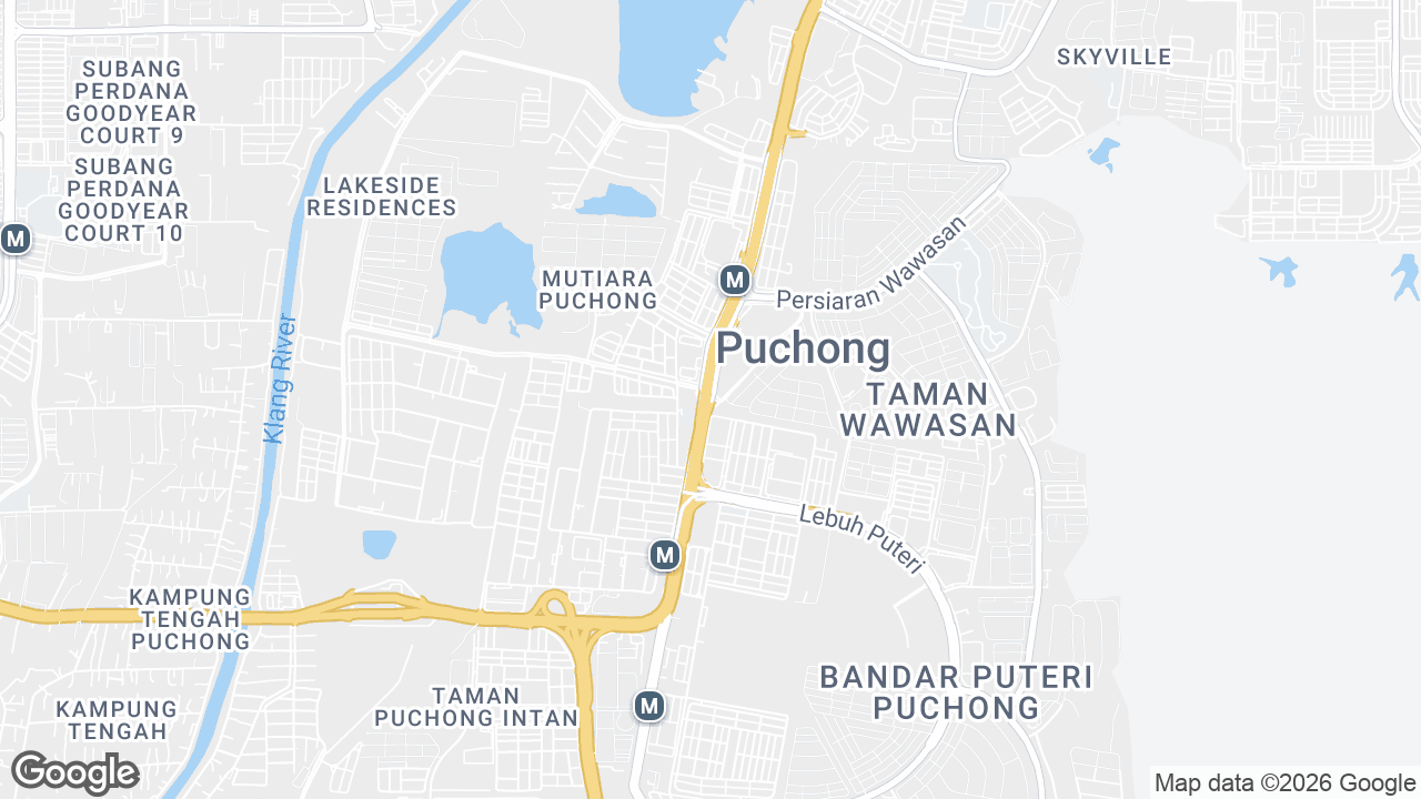 Map showing where Setiawalk, Petaling Jaya & Selangor, Kuala Lumpur is