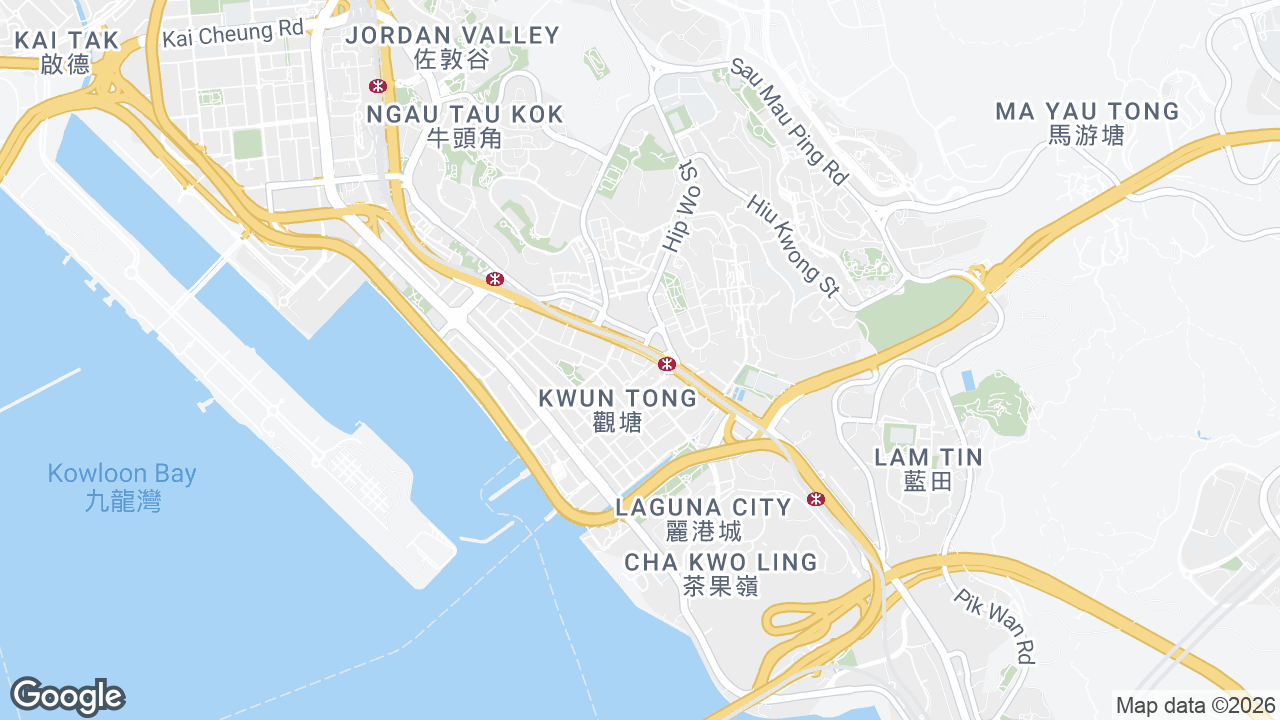 Map showing where Bea Tower Rtc, Kwun Tong, Hong Kong is
