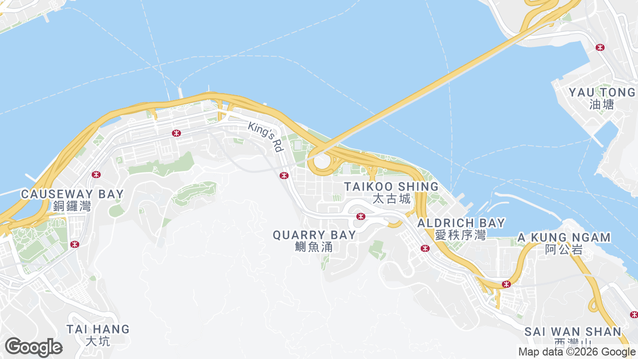 Map showing where Taikoo Place, Quarry Bay, Hong Kong is