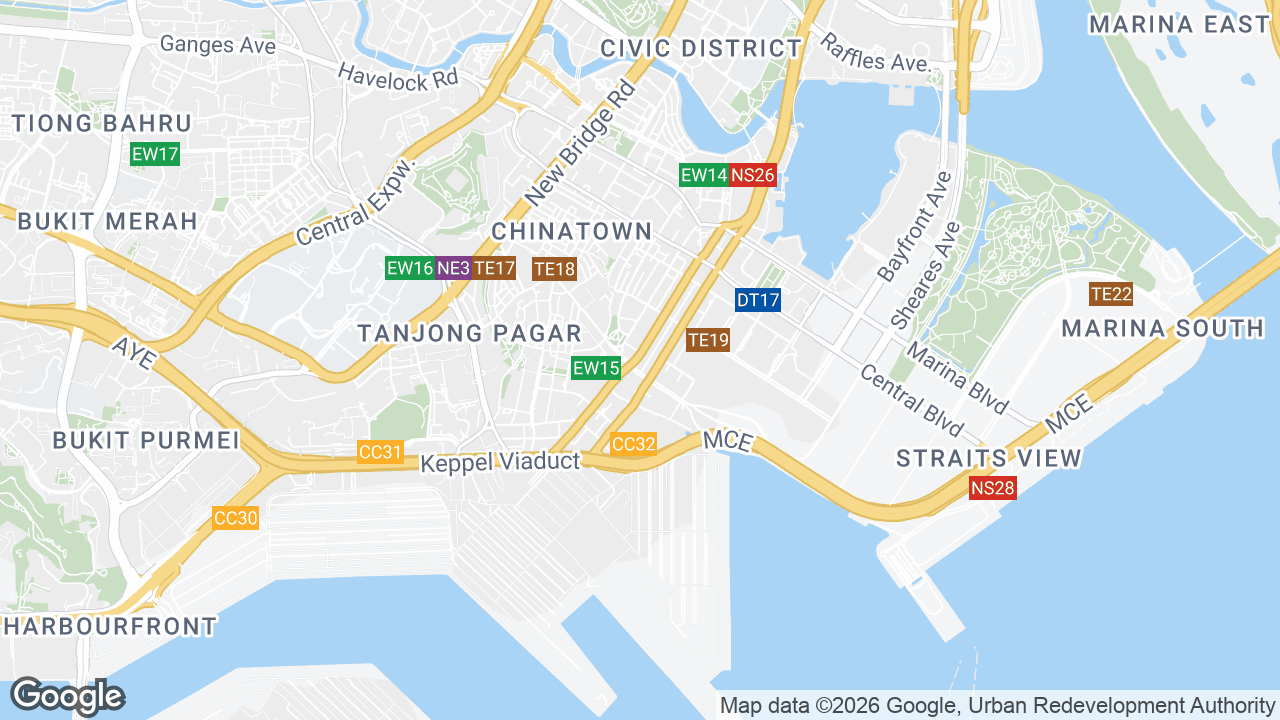 Map showing where Capitasky, Raffles Place, Singapore is