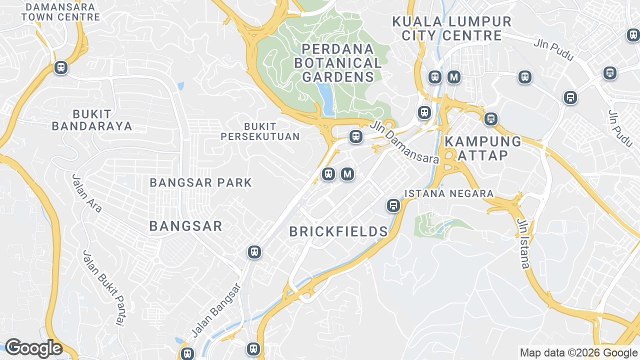 Map showing where Axiata Tower, KL Sentral, Kuala Lumpur is