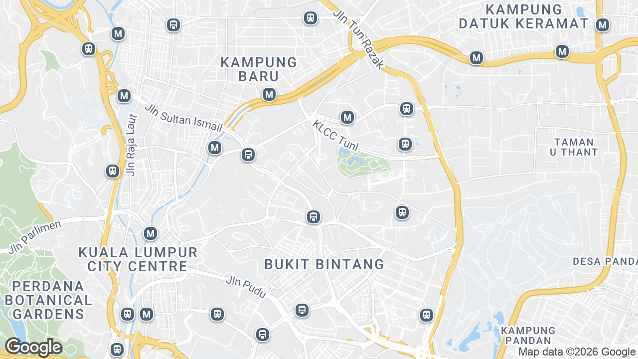 Map showing where Etiqa Twins, KLCC & Jalan Sultan Ismail, Kuala Lumpur is