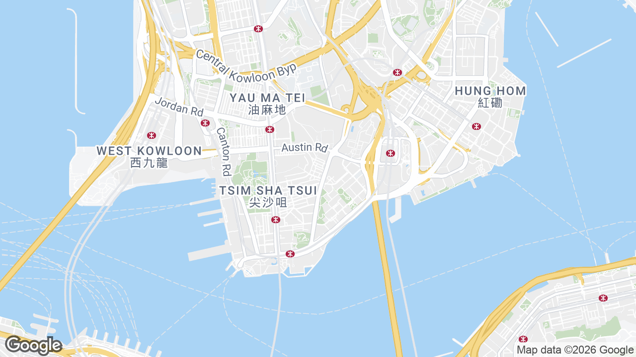 Map showing where China Minmetals Tower, Tsim Sha Tsui, Hong Kong is