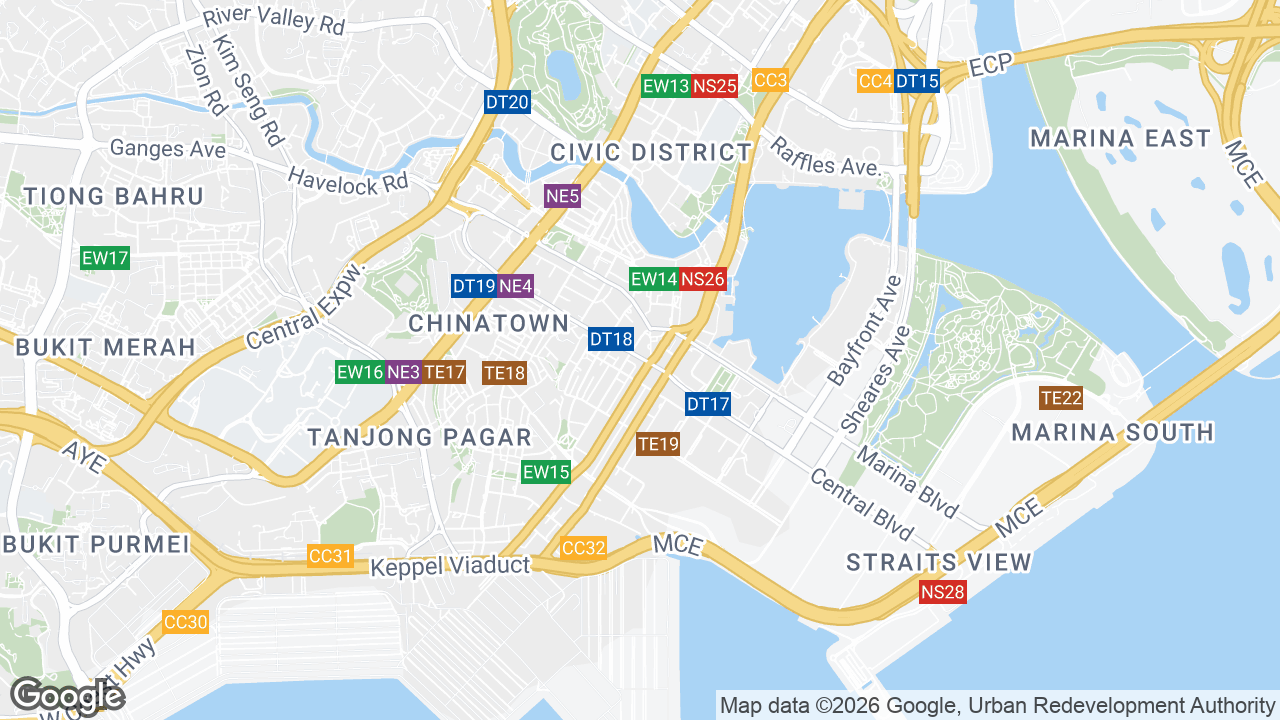 Map showing where City House, Raffles Place, Singapore is