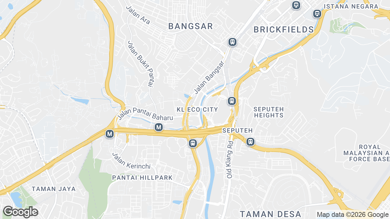 Map showing where KL Eco City, Mid Valley & KL Eco City, Kuala Lumpur is