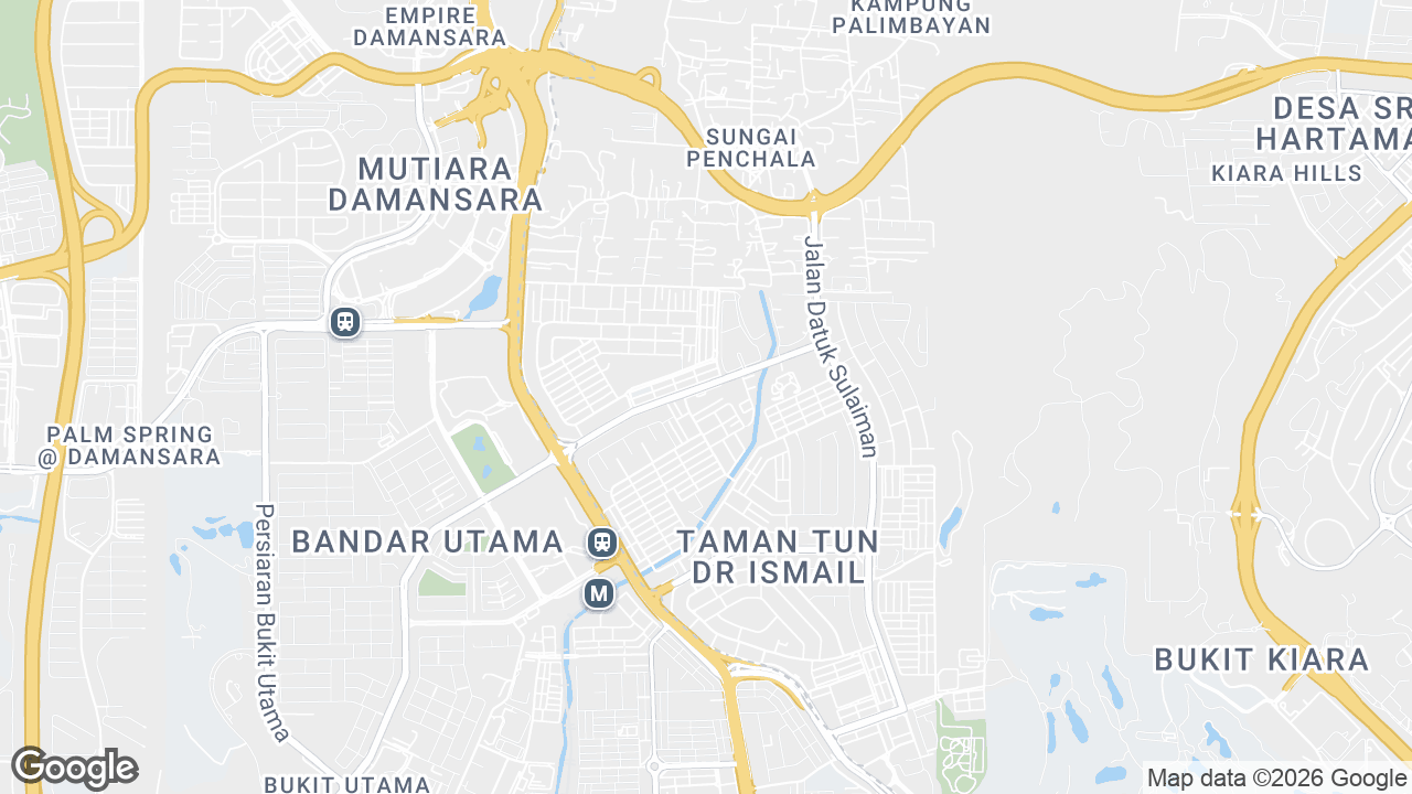 Map showing where Menara Ken, Damansara Heights & TTDI, Kuala Lumpur is