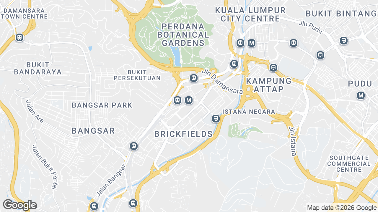 Map showing where Nu Sentral Shopping Centre, KL Sentral, Kuala Lumpur is