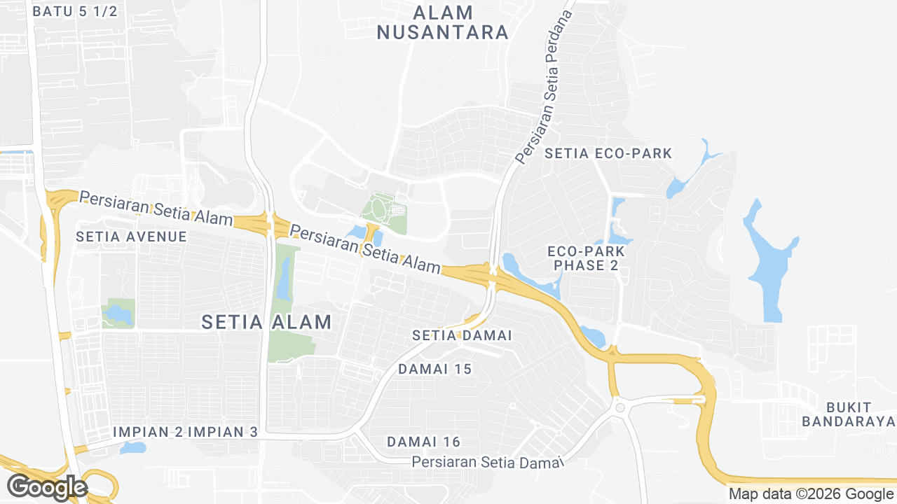 Map showing where Menara Sunsuria 1, Petaling Jaya & Selangor, Kuala Lumpur is