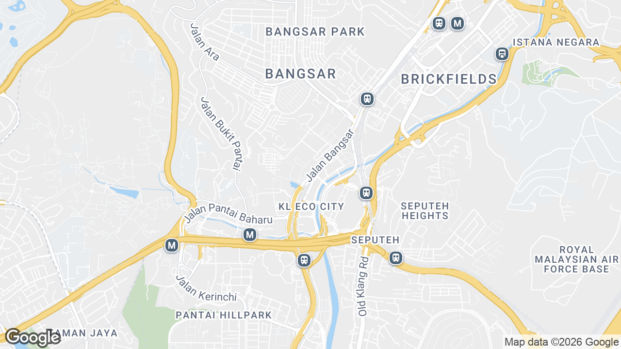 Map showing where Menara 2, Mid Valley & KL Eco City, Kuala Lumpur is
