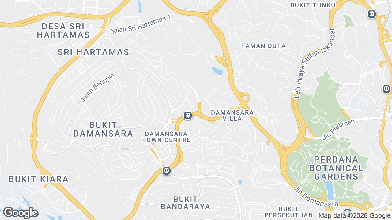 Map showing where Wisma UOA Damansara II, Damansara Heights & TTDI, Kuala Lumpur is