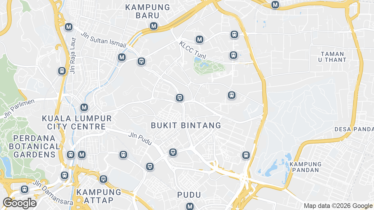 Map showing where Menara AIA Sentral, KLCC & Jalan Sultan Ismail, Kuala Lumpur is