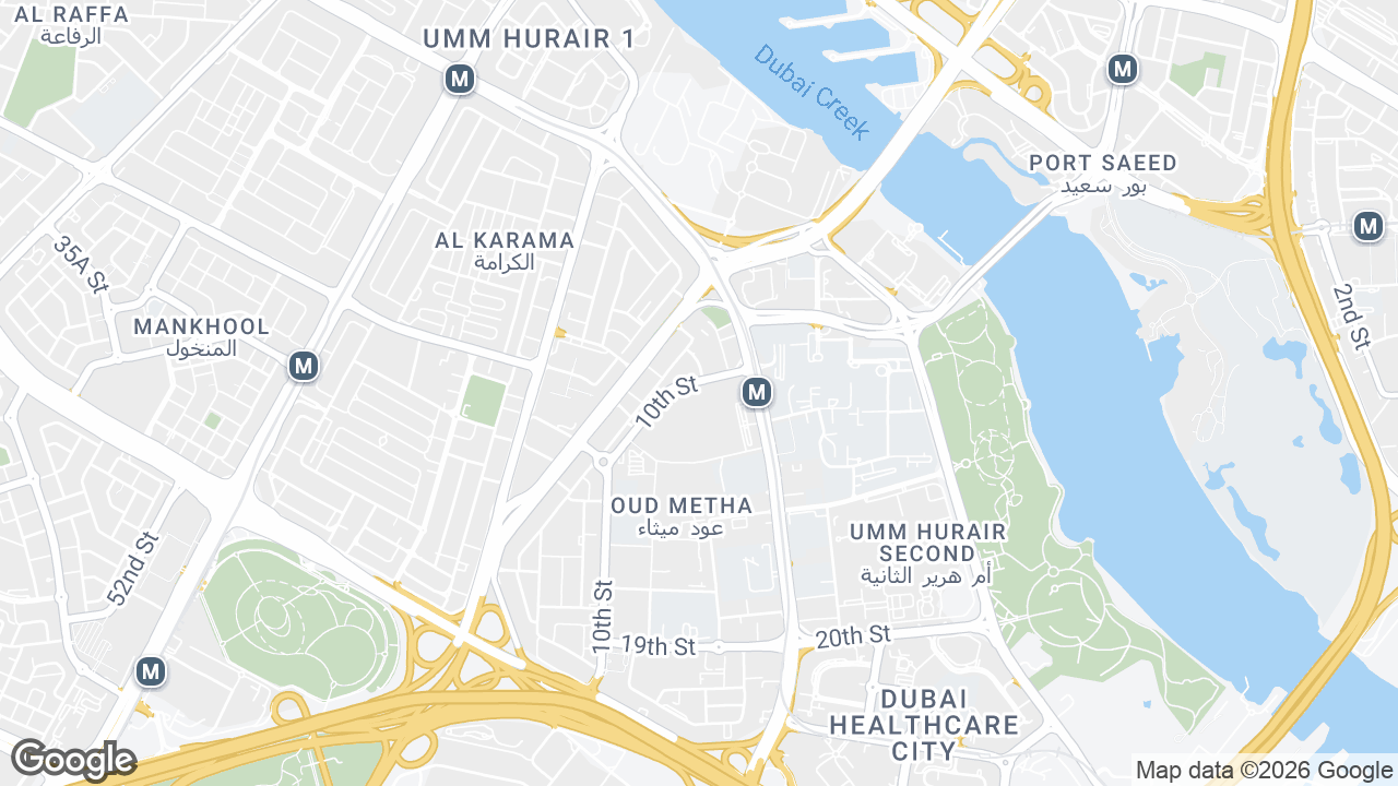 Map showing where Al Nasr Building, Sheikh Zayed Road & DWTC, Dubai is